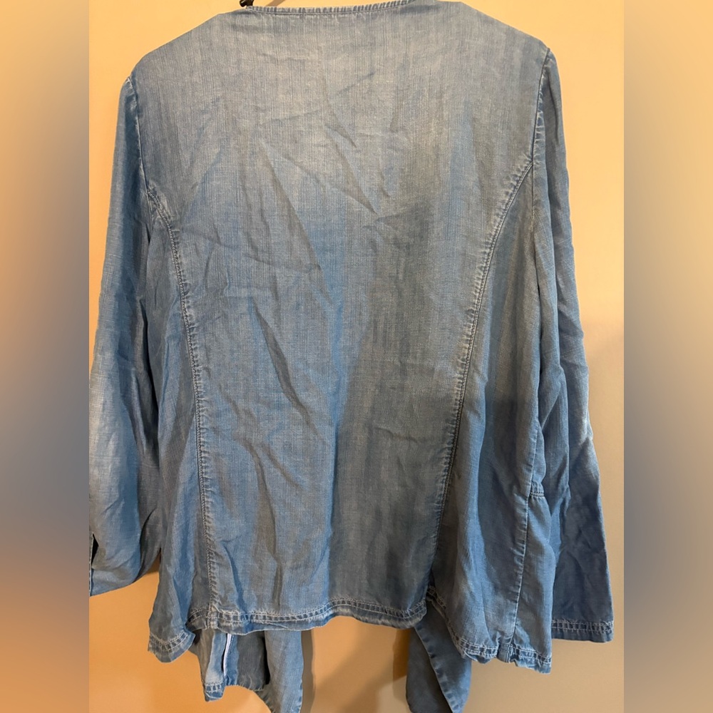 Chico’s Light Denim Open Cardigan with Pockets Chico Size 2 - Large (12) - Picture 8 of 8